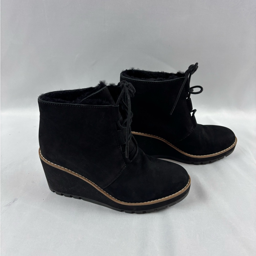 Eileen Fisher Alpine Wedge Sherpa Lined Bootie Size 6.5 - Picture 4 of 8